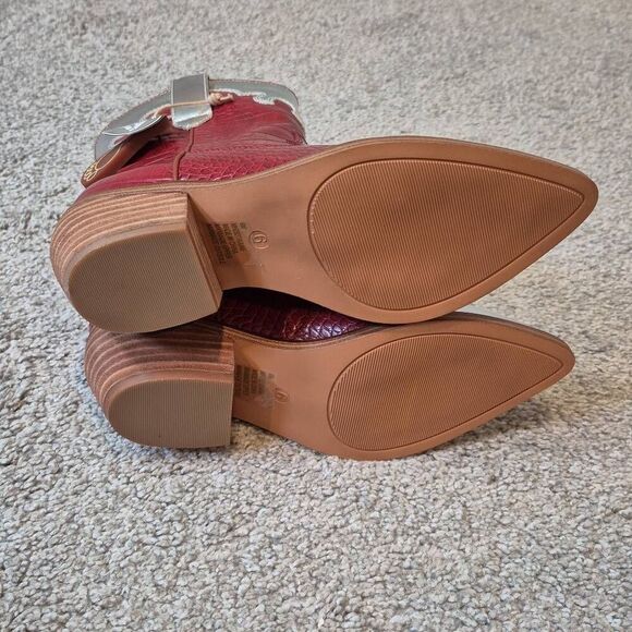 MIA Women's KAINE RED SILVER Western Boots Size 6 - Picture 6 of 7